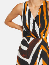 Morgan ženska crno-narančasta haljina