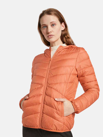 Tom Tailor Denim ženska narančasta jakna s kapuljačom
