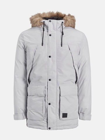 Jack & Jones muška bijela jakna s kapuljačom