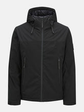 Jack & Jones muška crna jakna s kapuljačom