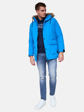Jack & Jones muška plava jakna s kapuljačom