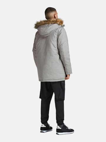Jack & Jones muška siva jakna s kapuljačom