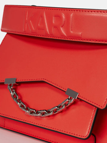 Karl Lagerfeld ženska naračansta torbica s kožnim remenom