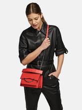 Karl Lagerfeld ženska naračansta torbica s kožnim remenom