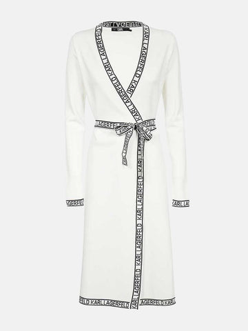 Karl Lagerfeld ženska bijela haljina s mašnom